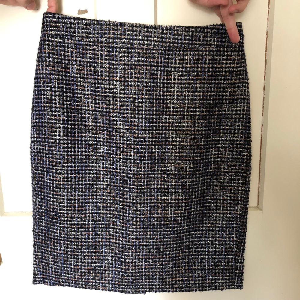 J. Crew Multi-Color Tweed Pencil Skirt